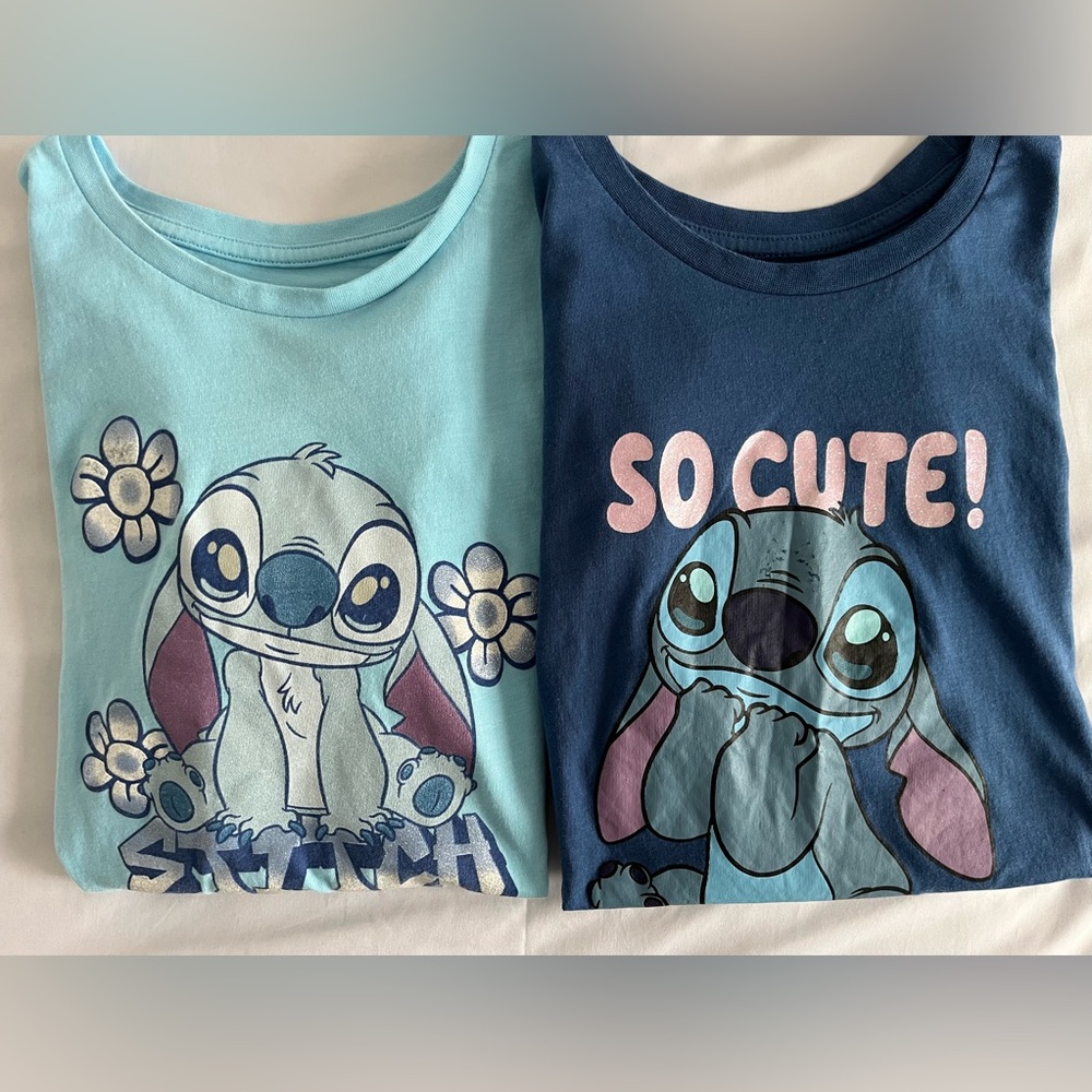 DISNEY STITCH Graphic T-Shirt Bundle | Youth XL (14–16) | 2 Tops